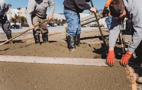 integral color concrete installation