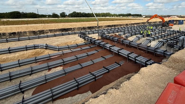 Duct Bank Red Concrete