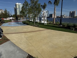 Colored Stamped Concrete Path